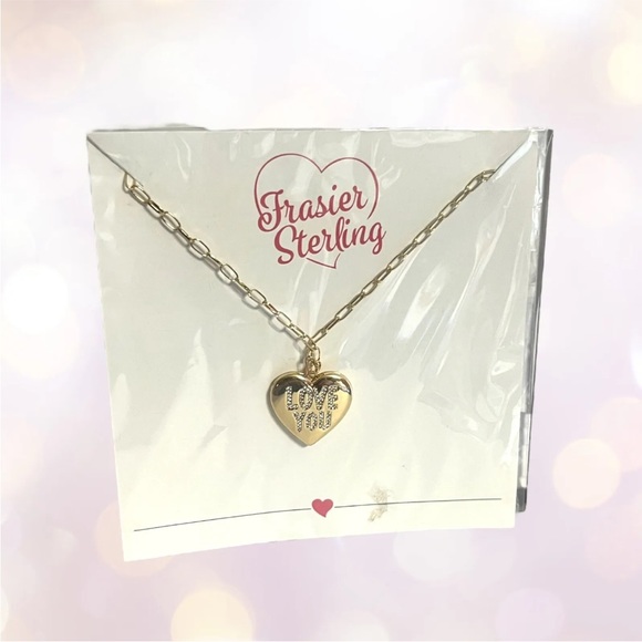 Photo FRASIER STERLING Love You Locket Chain Necklace Charm Romantic Memory Gift - Picture 4 of 15